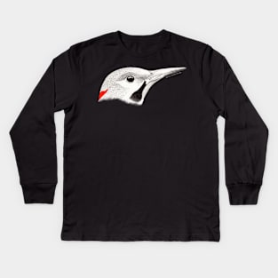 Northern Flicker (Colaptes auratus) - black Kids Long Sleeve T-Shirt